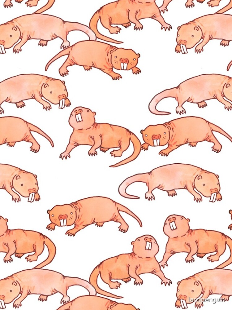 "Watercolor Naked Mole Rats Everywhere" iPhone Case & Cover by