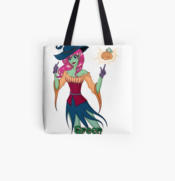Green Corner Witch All Over Print Tote Bag
