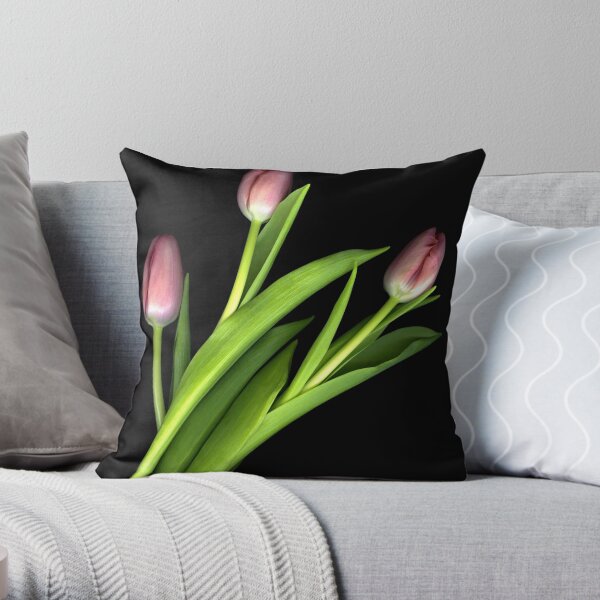 Tulips Three Throw Pillow