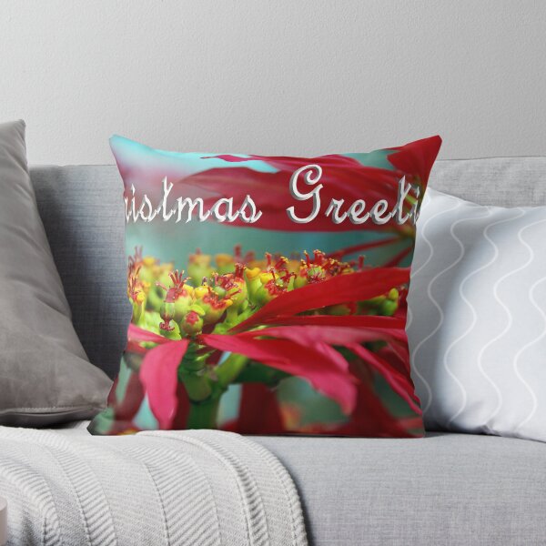 Christmas Greetings Throw Pillow