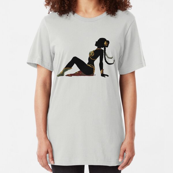 Slave Girl Mudflap (mirror) Slim Fit T-Shirt