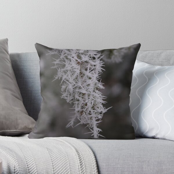 Icy Needles/Threads of Fog Throw Pillow