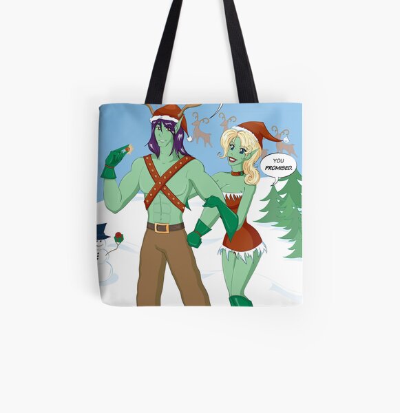 Winter Holiday All Over Print Tote Bag