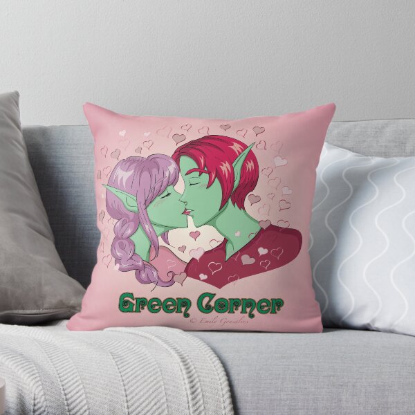 Valentine Kiss Throw Pillow