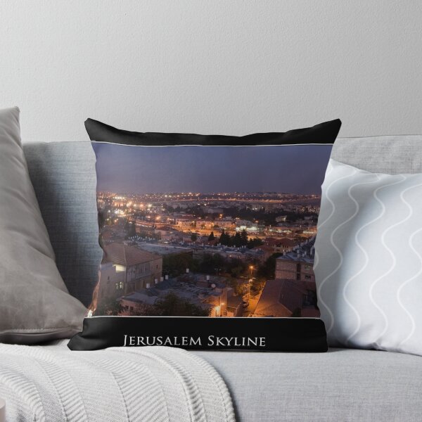 Jerusalem Skyline Throw Pillow