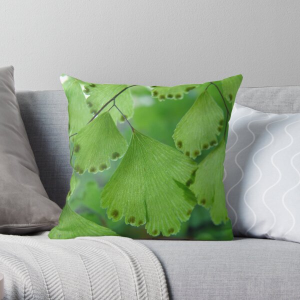Maidenhair Macro Throw Pillow