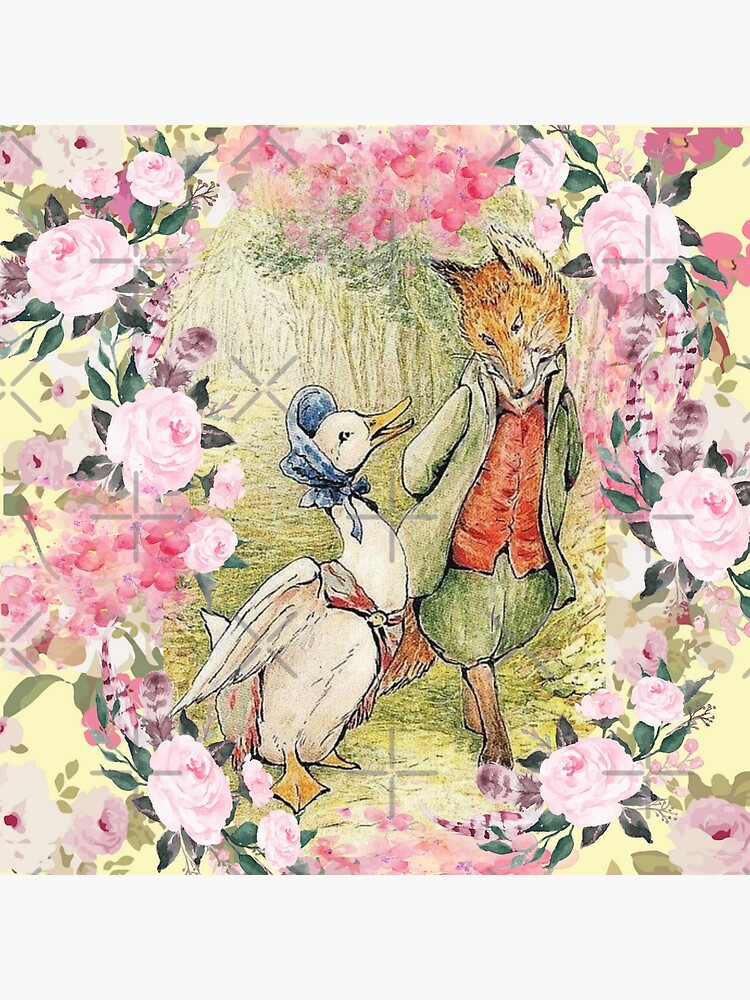 "Jemima Puddle-Duck - Floral" Framed Art Print by BrambleBox | Redbubble