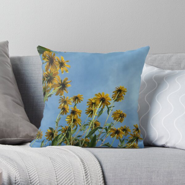 Brown-eyed Susans to the Sky! Throw Pillow