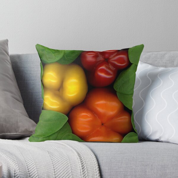 Peppered Spinach Throw Pillow