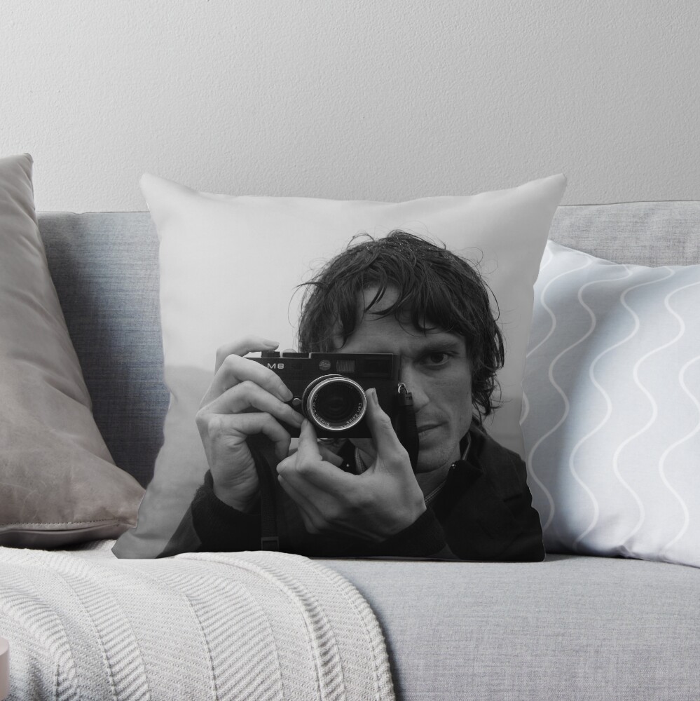 Andrew as Photographer Throw Pillow