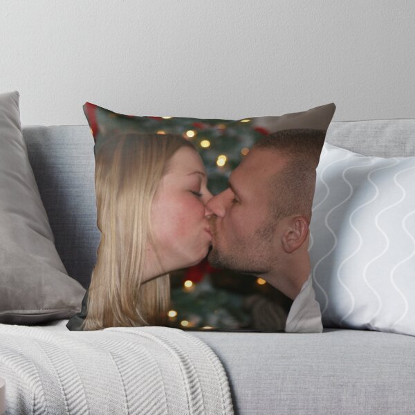 Christmas Kiss Throw Pillow
