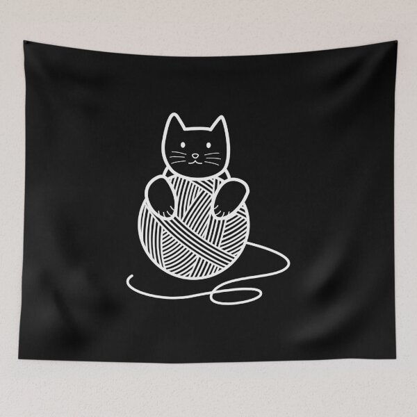 Item preview, Knitting wool cat knitting needles gift handmade designed and sold by Franja2.