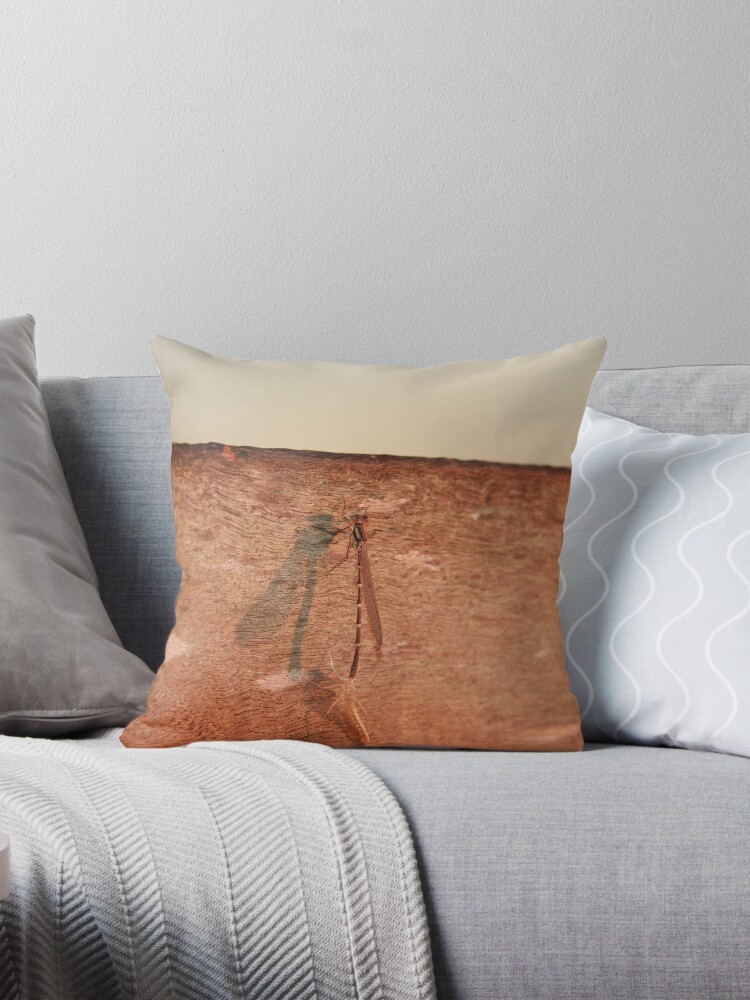 Thumbnail 1 of 4, Pillow, Dragonfly on the jetty designed and sold by mistered.