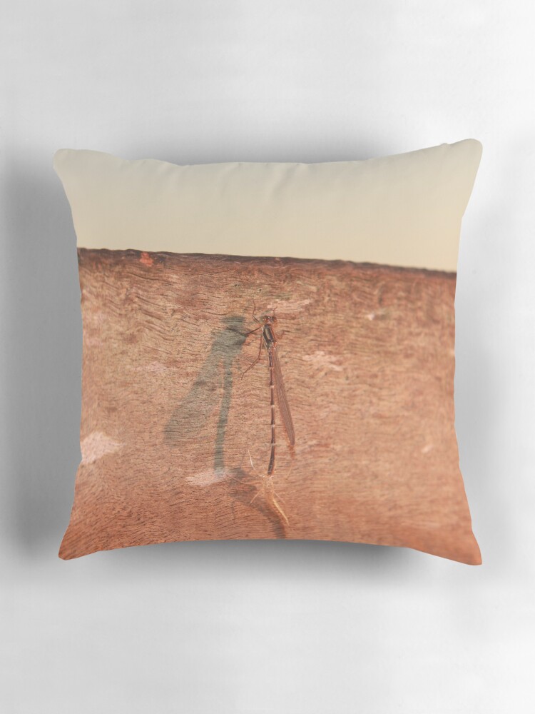 Thumbnail 3 of 4, Pillow, Dragonfly on the jetty designed and sold by mistered.