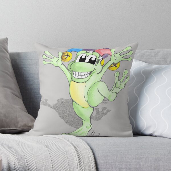 Flibert-frog Throw Pillow