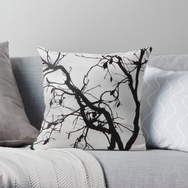 Spooky Tree Throw Pillow