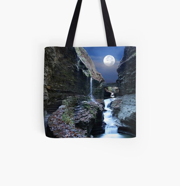 Rainbow Waterfalls All Over Print Tote Bag