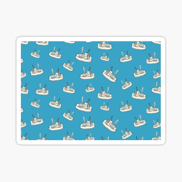 Boats - hand drawn illustration style Sticker
