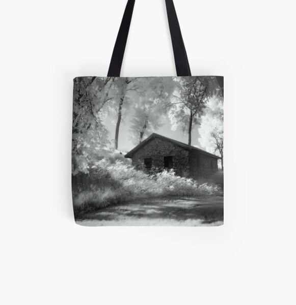 Moss and an Old Manse All Over Print Tote Bag