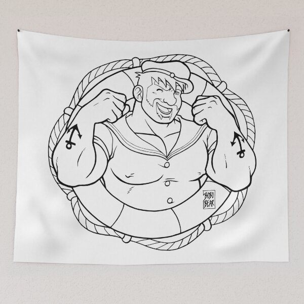 Item preview, ADAM LIKES SAILORS - LINEART designed and sold by bobobear.