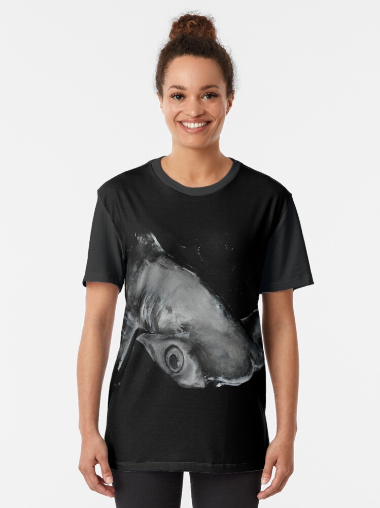 Alternate view of Hammerhead Shark Painting Graphic T-Shirt