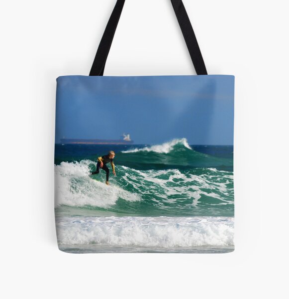 Surf, Waves and Coal Ships - Redhead Beach NSW All Over Print Tote Bag