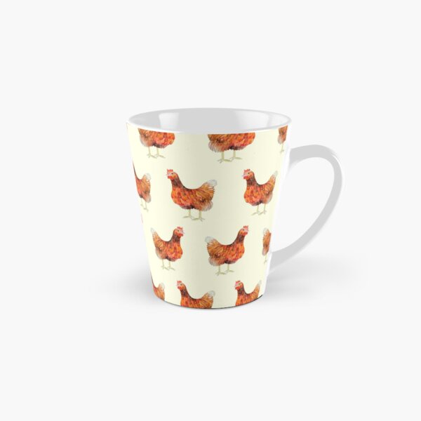 Chickens - hand drawn with coloured pencils Tall Mug