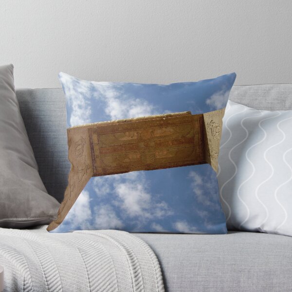 Dendera Temple Archway Throw Pillow
