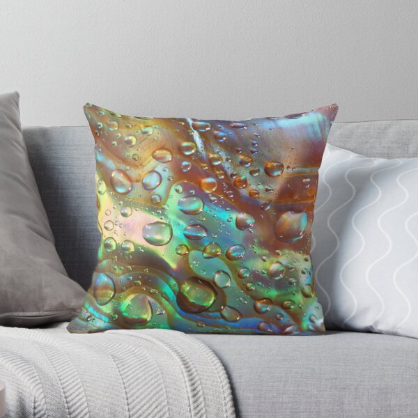 Abalone Blues Throw Pillow