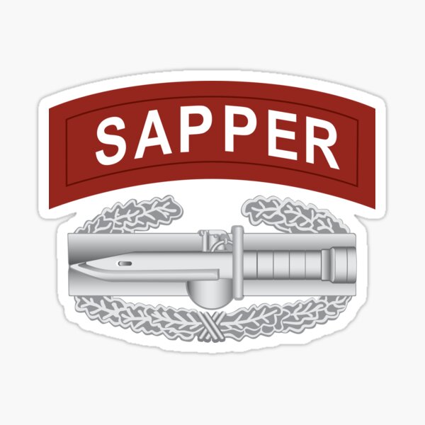 Sapper Stickers Redbubble - the roblox military recon general badge roblox