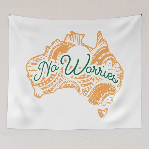 Item preview, Copy of No Worries 1 - Orange and Green designed and sold by hindlestreet.