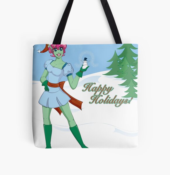 On the Nice List All Over Print Tote Bag