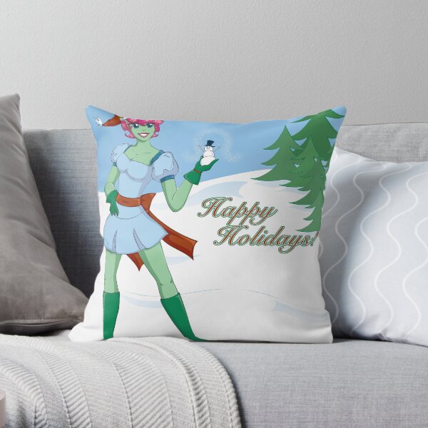 On the Nice List Throw Pillow