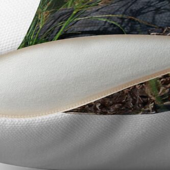 Alternate view of Eurasian Coot sitting on its nest Throw Pillow