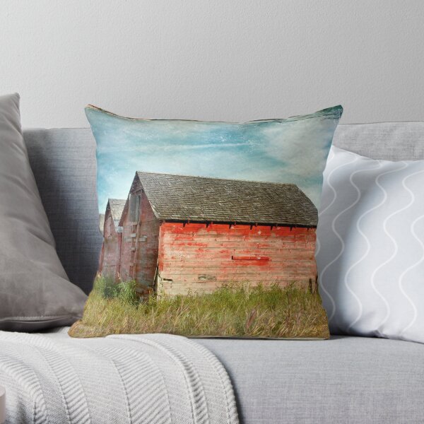 Red Barns Series 1 Throw Pillow