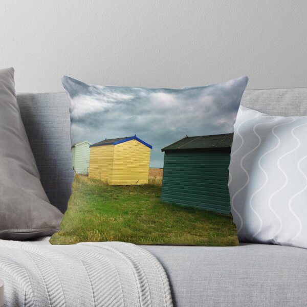 Beach Hut Series 2 Throw Pillow