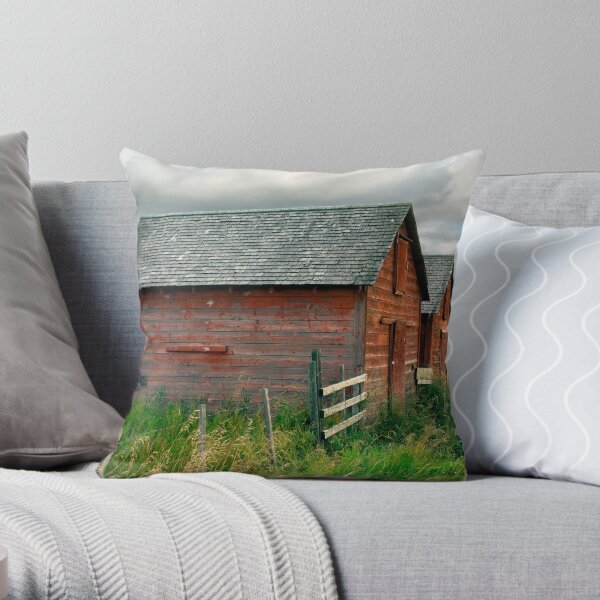 Red Barns Series 3 Throw Pillow