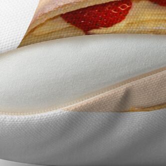 Alternate view of Strawberry sponge cake Throw Pillow