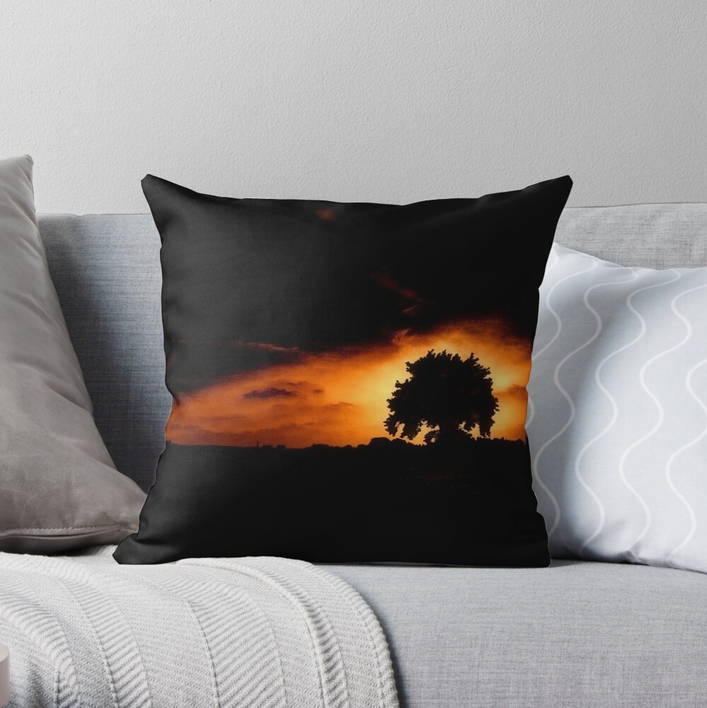 Tree, Darkness Throw Pillow
