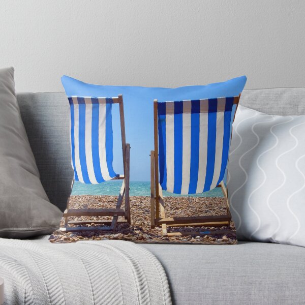 Brighton Blues Throw Pillow