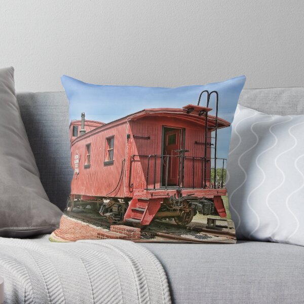 Oklahoma's CO&G Railroad Co. Throw Pillow