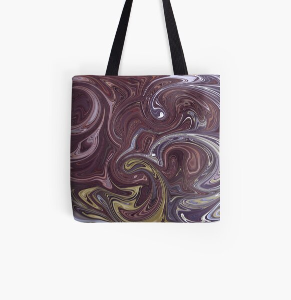 Swirls All Over Print Tote Bag