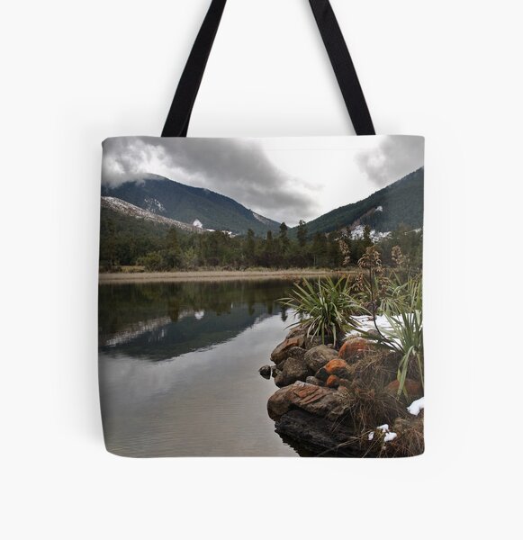 Lake Rotoroa Reflecting All Over Print Tote Bag