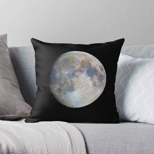 moon in colour Throw Pillow