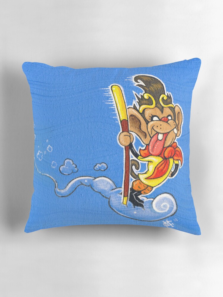 Thumbnail 3 of 4, Pillow, The Monkey King designed and sold by mistertengu74.