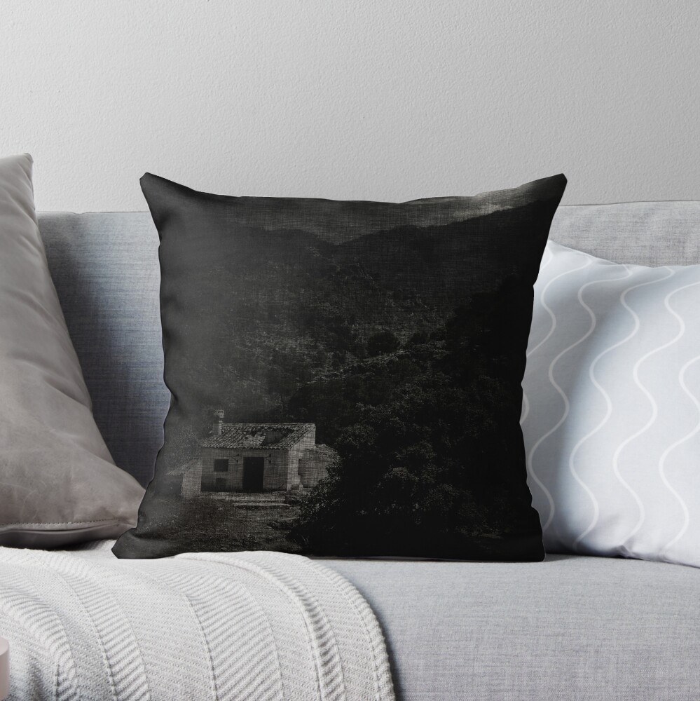 house; moonlight Throw Pillow