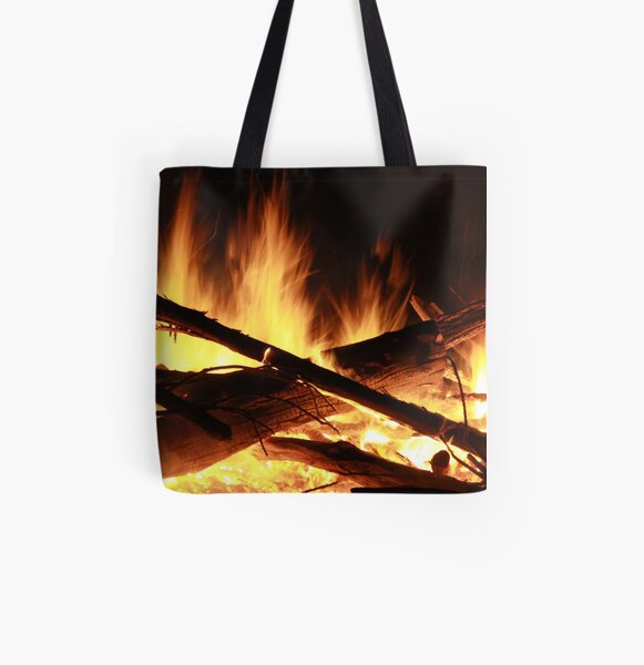 Burn All Over Print Tote Bag