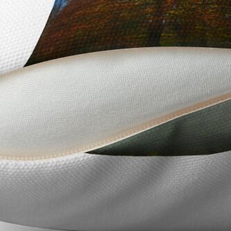 Alternate view of coloured trees Throw Pillow