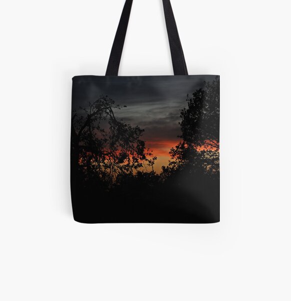 Trees On Sunset All Over Print Tote Bag