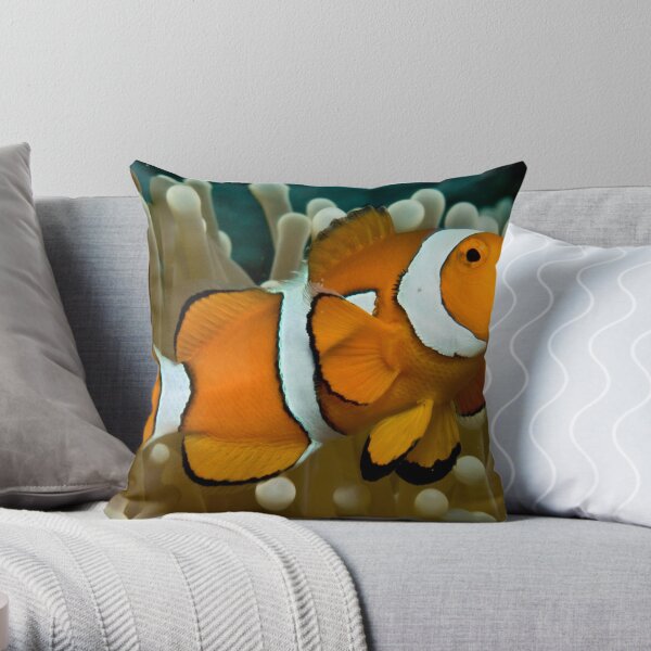 Clown Anemone Throw Pillow